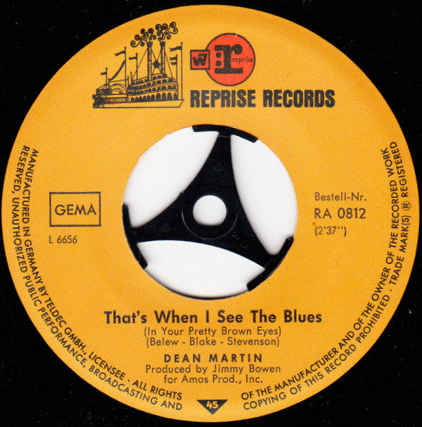 Dean Martin : Gentle On My Mind (7",45 RPM,Single)