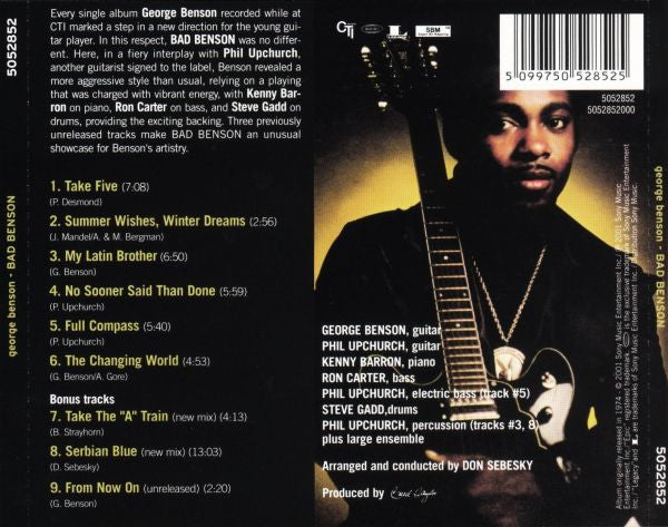 George Benson : Bad Benson (Album,Reissue,Remastered)