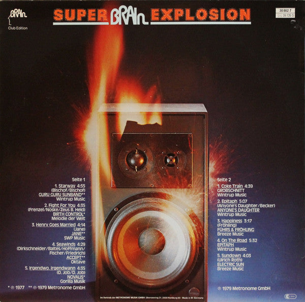 Various : Super Brain Explosion (LP,Compilation,Club Edition,Stereo)