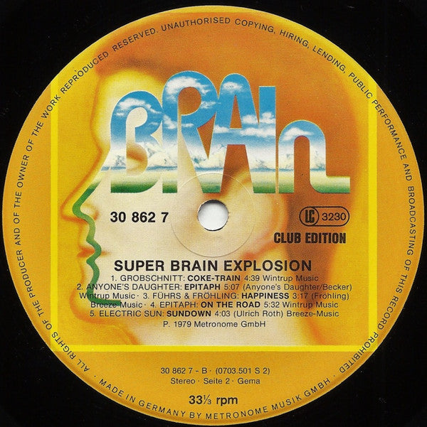 Various : Super Brain Explosion (LP,Compilation,Club Edition,Stereo)