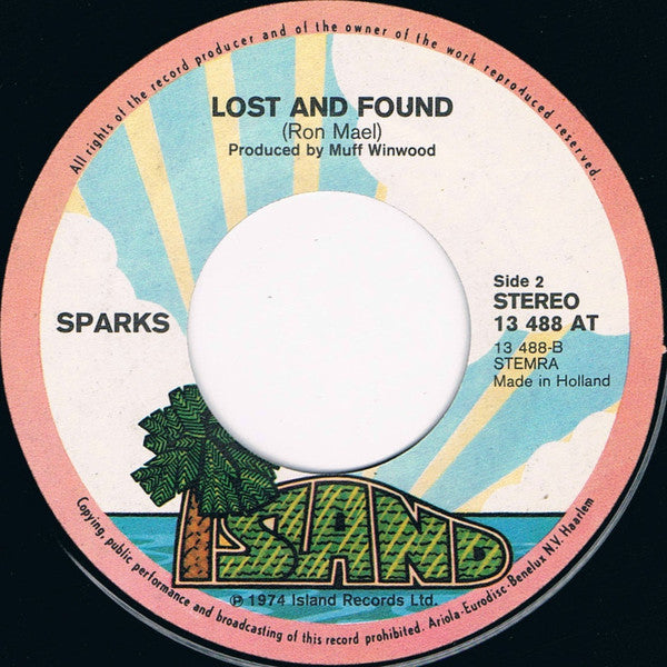 Sparks : Amateur Hour (7",Single,45 RPM)