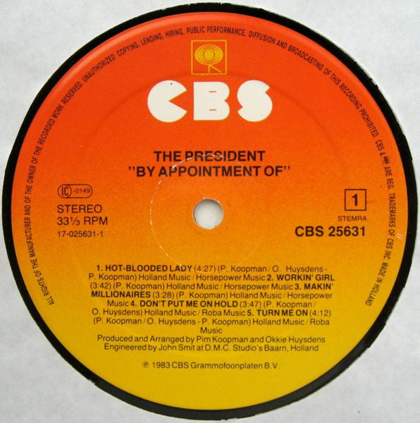 The President : By Appointment Of (LP, Album)