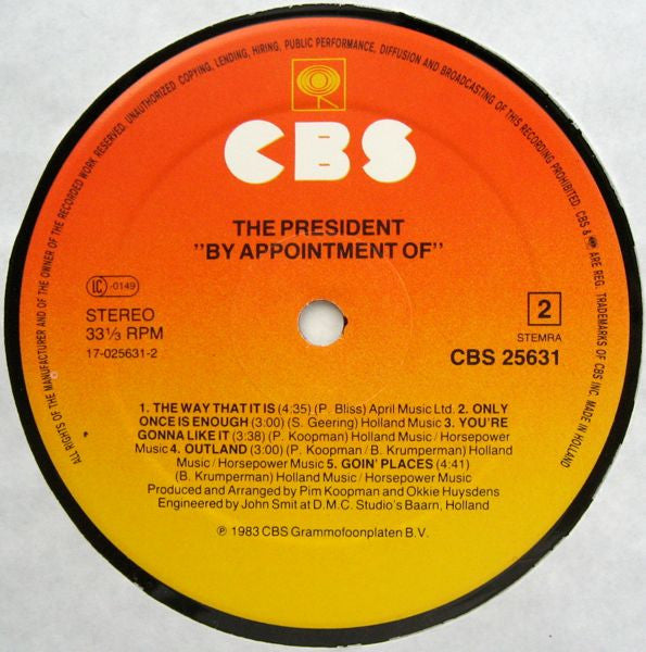 The President : By Appointment Of (LP, Album)