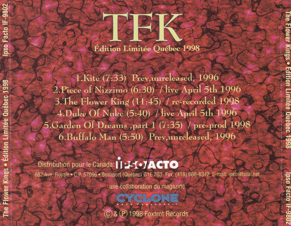 Flower Kings, The : Édition Limitée Québec 1998 (Album,Limited Edition)