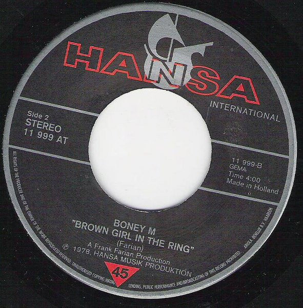 Boney M. : Rivers Of Babylon (7")
