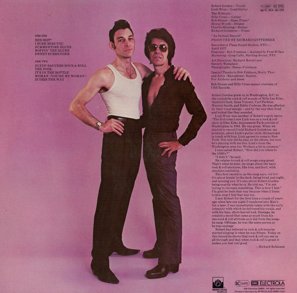 Robert Gordon (2) With Link Wray : Robert Gordon With Link Wray (LP,Album,Stereo)
