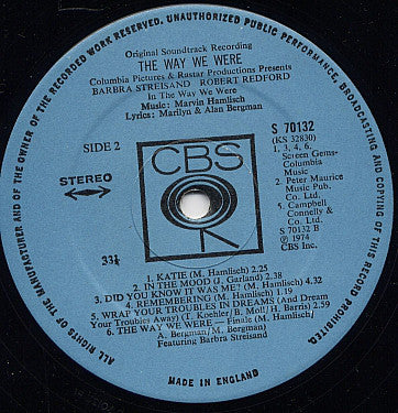 Marvin Hamlisch : The Way We Were (Original Soundtrack Recording) (LP)