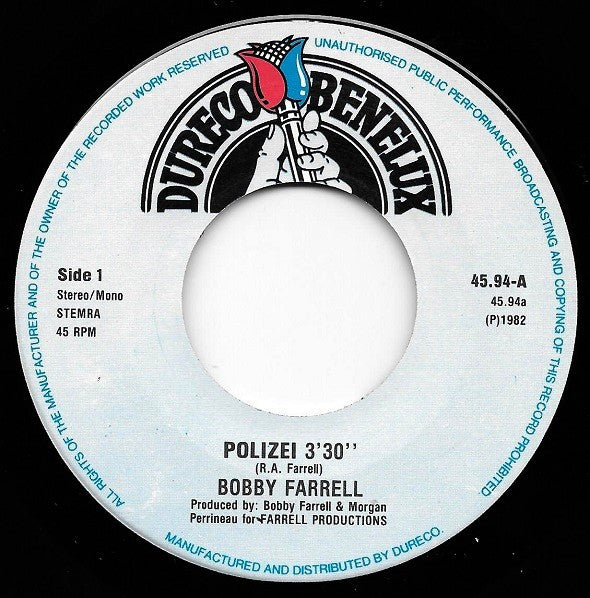 Bobby Farrell : Polizei / A Fool In Love (7",45 RPM,Single)