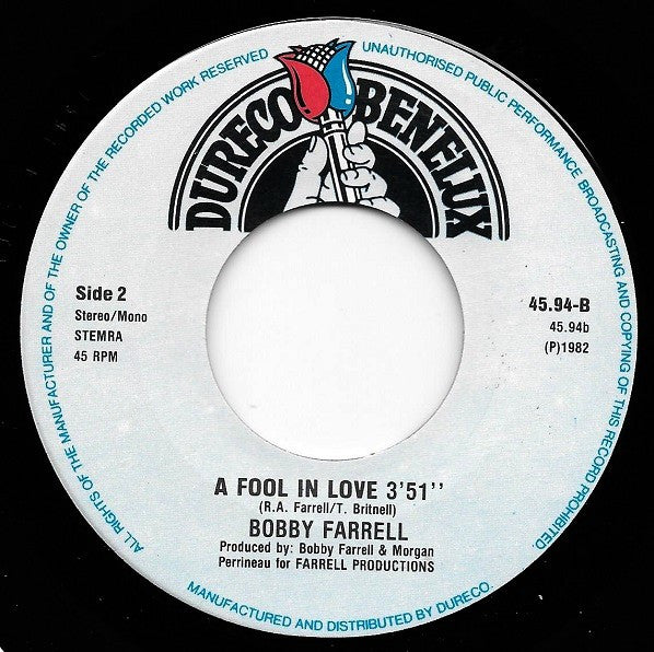 Bobby Farrell : Polizei / A Fool In Love (7",45 RPM,Single)