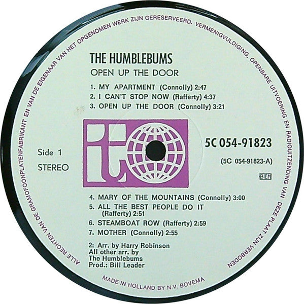 The Humblebums : Open Up The Door (LP, Album)