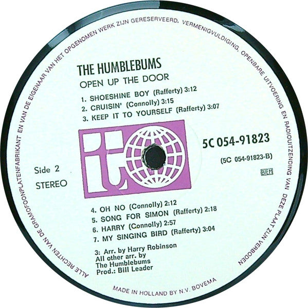 The Humblebums : Open Up The Door (LP, Album)