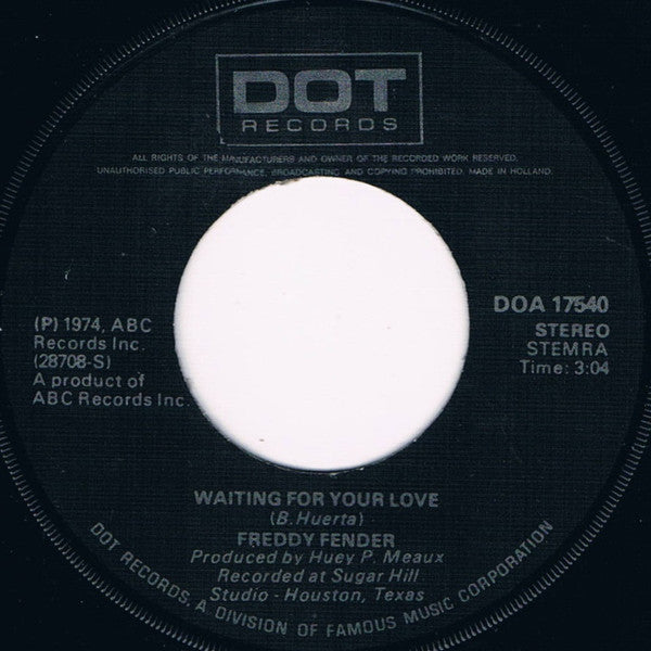 Freddy Fender (2) : Before The Next Teardrop Falls (7",45 RPM,Single)