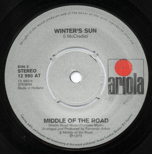 Middle Of The Road : Samba D'Amour (7",Single,45 RPM)