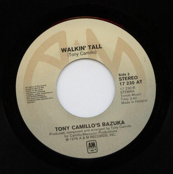Tony Camillo's Bazuka : Theme From Police Woman (7",Single,45 RPM)