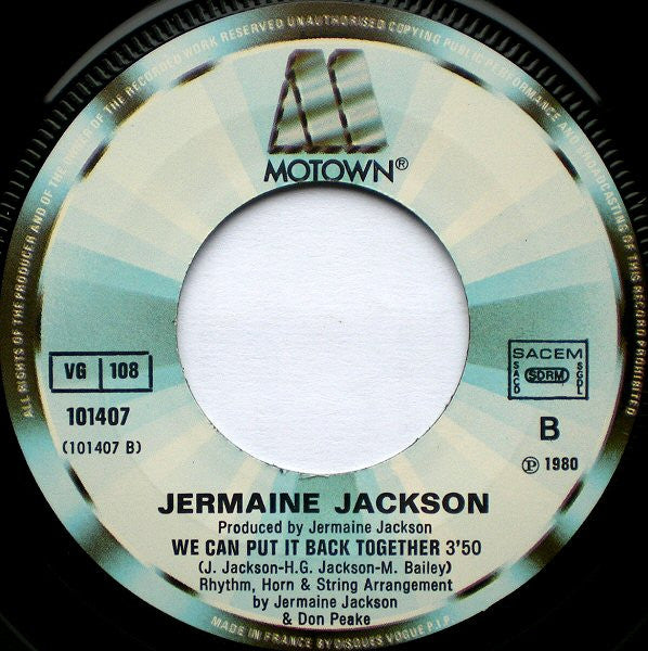 Jermaine Jackson : Little Girl Don't You Worry (7",Single,45 RPM)