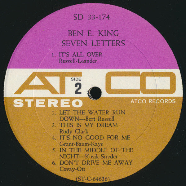 Ben E. King : Seven Letters (LP,Album,Stereo)