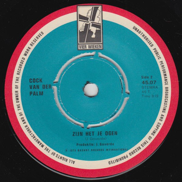 Cock van der Palm : Natasja (7",Single,45 RPM)