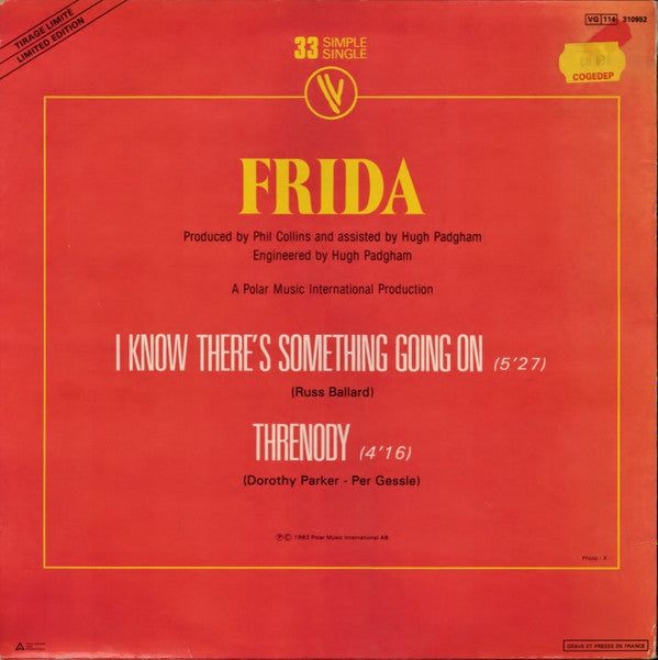 Frida : I Know There's Something Going On (12",33 ⅓ RPM,Single,Limited Edition)