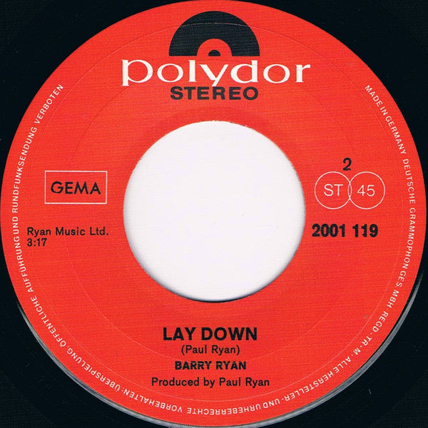 Barry Ryan : We Did It Together (7",45 RPM)