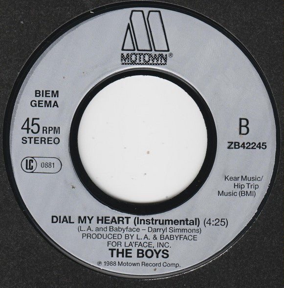 Boys, The : Dial My Heart (7",45 RPM,Single,Stereo)