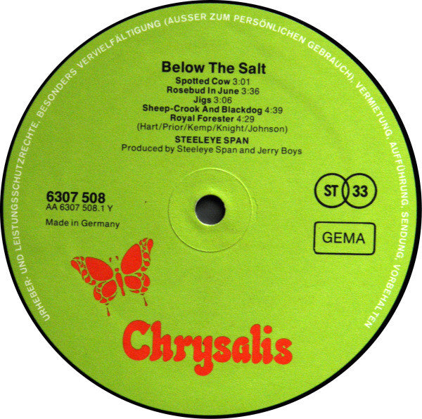 Steeleye Span : Below The Salt (LP,Album)