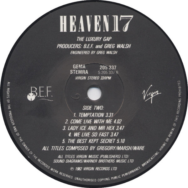 Heaven 17 : The Luxury Gap (LP,Album,Stereo)