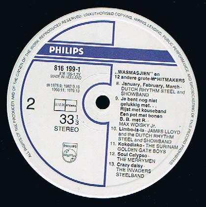 Various : De Wasmasjien En 12 Andere Hitmakers (LP,Compilation)