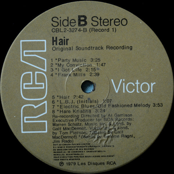 Galt MacDermot : Hair (Original Soundtrack Recording) (LP,Album)