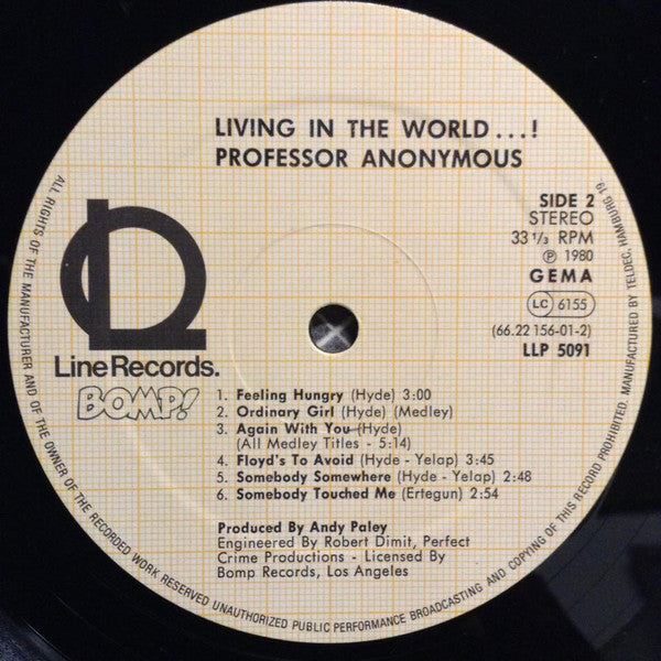 Professor Anonymous : Living In The World (LP, Album)
