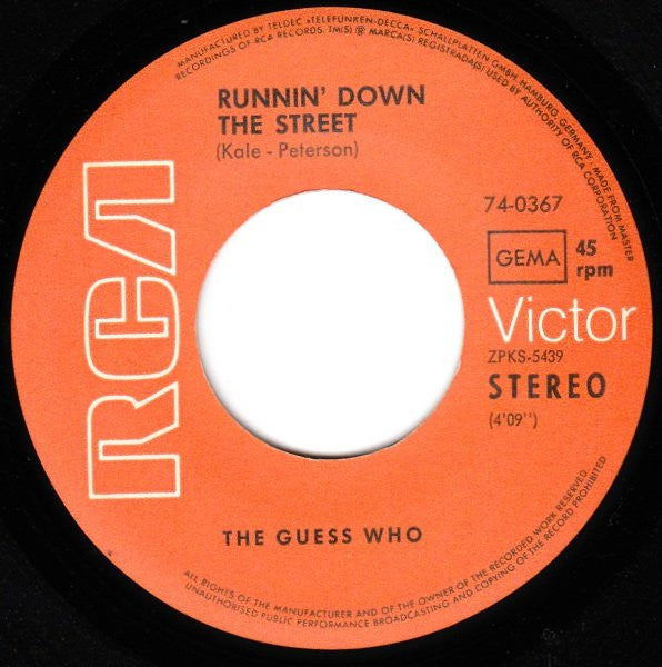 Guess Who, The : Hand Me Down World (7",45 RPM,Single,Stereo)