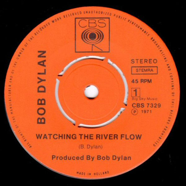 Bob Dylan : Watching The River Flow (7",Single,45 RPM)