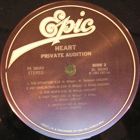 Heart : Private Audition (LP, Album)