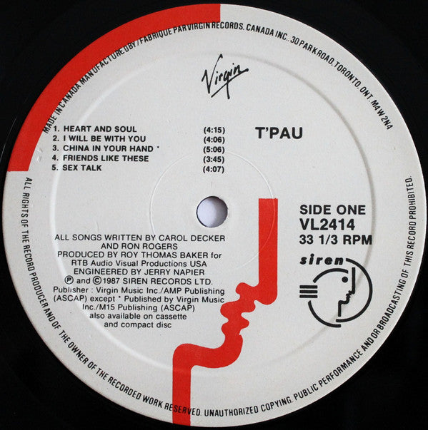T'Pau : T'Pau (LP, Album)