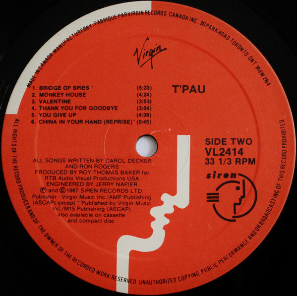 T'Pau : T'Pau (LP, Album)