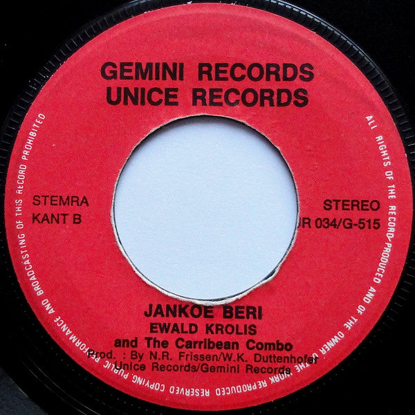 Ewald Krolis & Caribbean Combo, The : Merie Mie (7",45 RPM)
