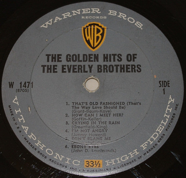 Everly Brothers : The Golden Hits Of The Everly Brothers (LP,Compilation,Mono)