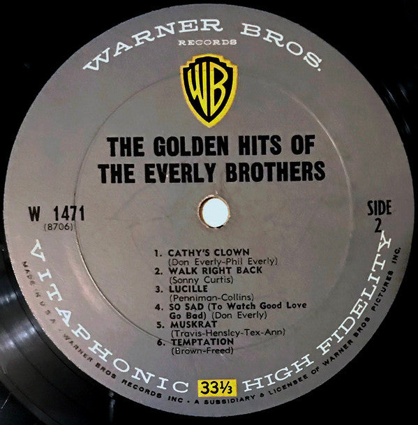 Everly Brothers : The Golden Hits Of The Everly Brothers (LP,Compilation,Mono)