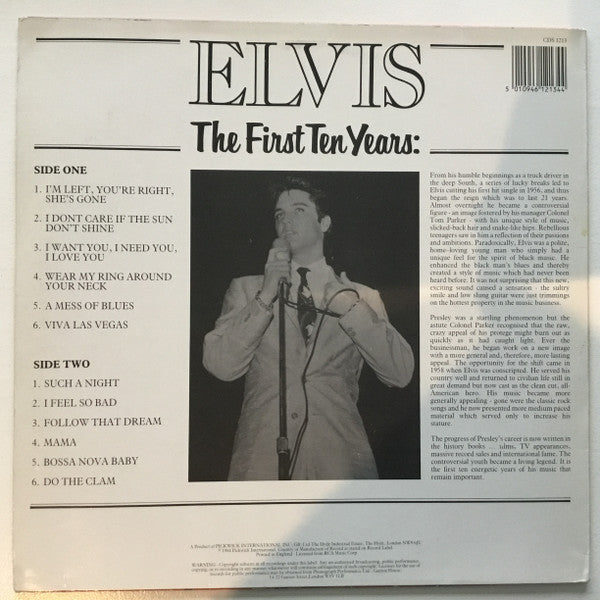 Elvis Presley : The First Ten Years (LP, Comp)