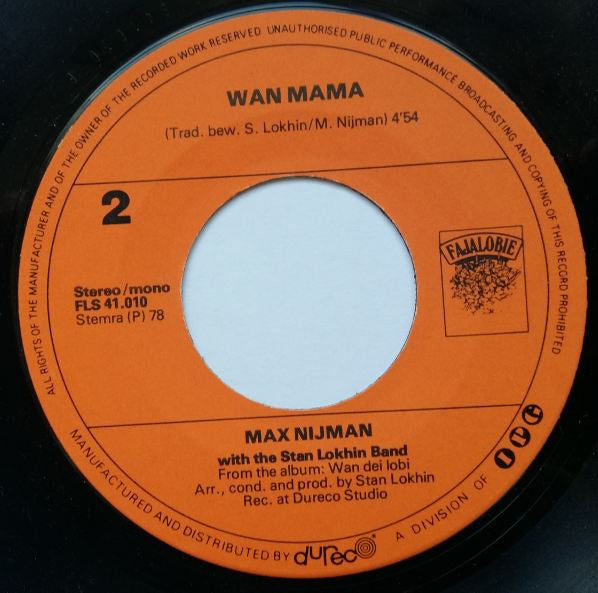 Max Nijman With Stan Lokhin Band, The : Te Mi Wan Sji Joe (7",45 RPM)