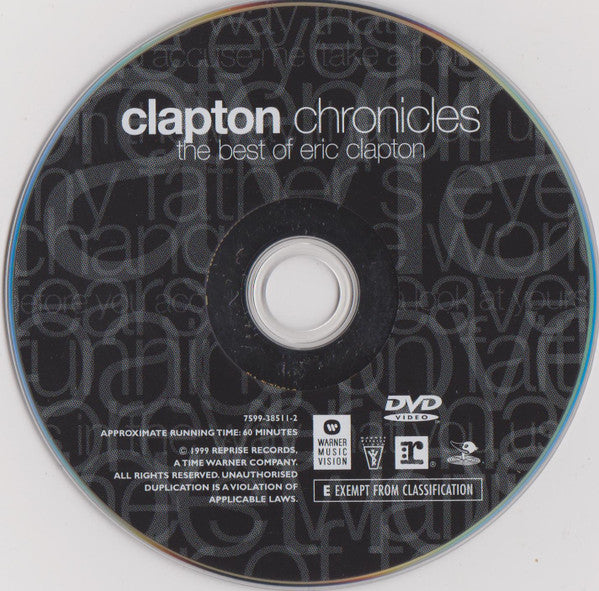 Eric Clapton : Clapton Chronicles (The Best Of Eric Clapton) (DVD-Video,PAL,Compilation,Copy Protected)