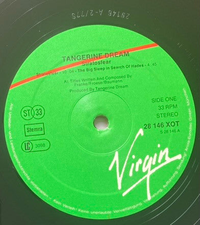 Tangerine Dream : Stratosfear (LP, Album, RE, Gat)