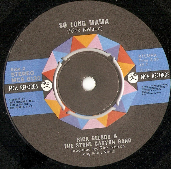 Rick Nelson & The Stone Canyon Band : Garden Party (7",45 RPM,Single)