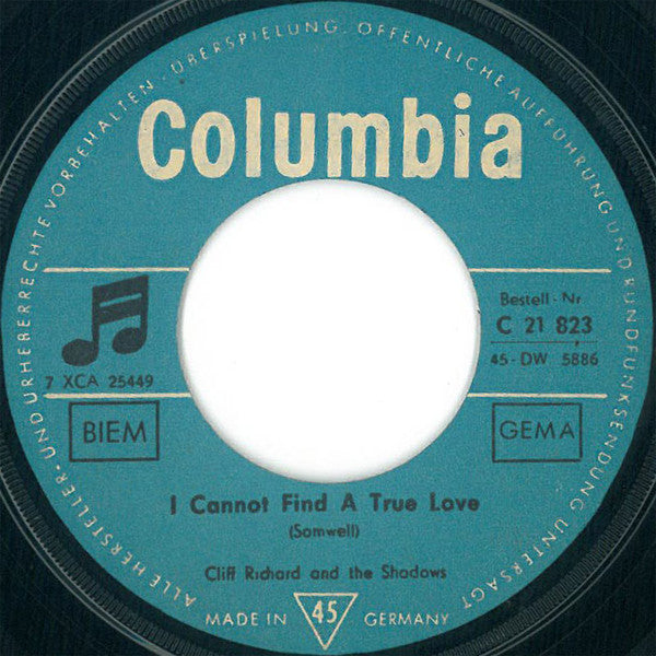 Cliff Richard : Gee Whizz It's You / I Cannot Find A True Love (7", Single)