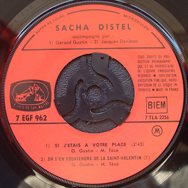 Sacha Distel : Ces Mots Stupides (Somethin' Stupid) (7",45 RPM,EP)