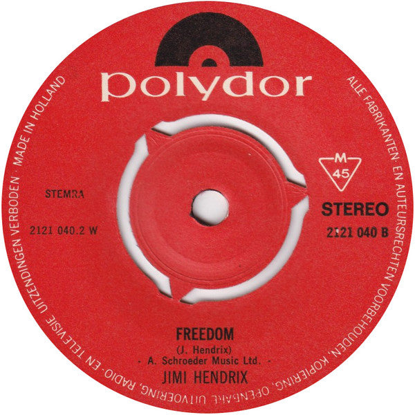 Jimi Hendrix : Angel / Freedom (7",Single,45 RPM)