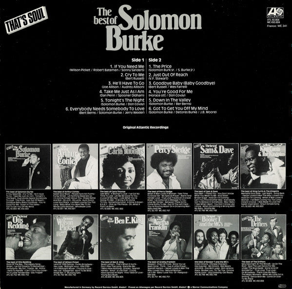 Solomon Burke : The Best Of Solomon Burke (LP,Compilation)