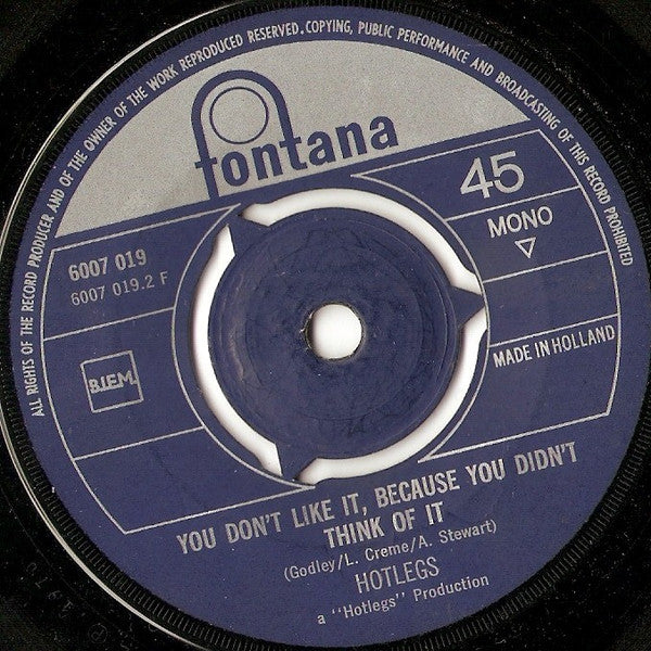 Hotlegs : Neanderthal Man (7",45 RPM,Single,Mono)