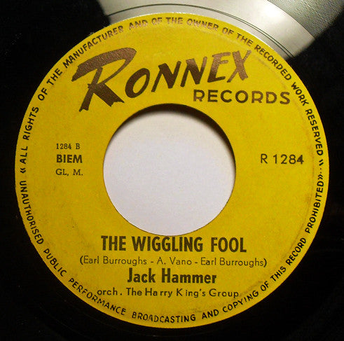 Jack Hammer : The Wiggle (7",Single,45 RPM)