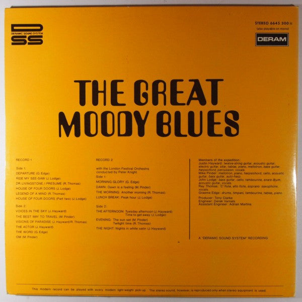Moody Blues, The : The Great Moody Blues (LP,Compilation,Reissue)