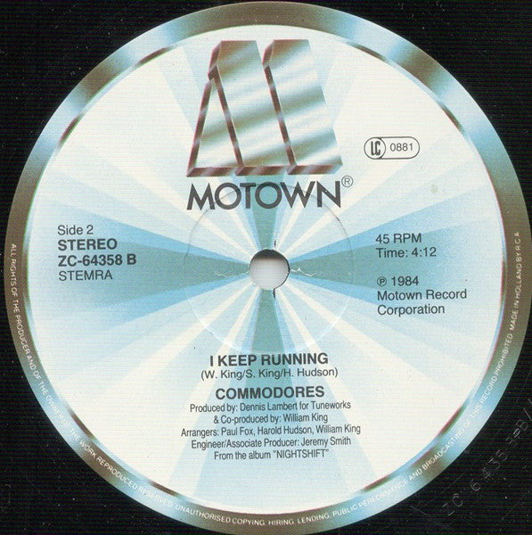 Commodores : Nightshift (12",45 RPM)